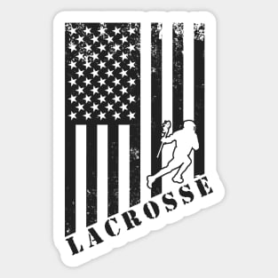 Lacrosse Usa American Flag Sticker